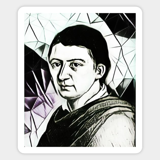 Friedrich Schlegel Black and White Portrait | Friedrich Schlegel Artwork 3 Magnet by JustLit